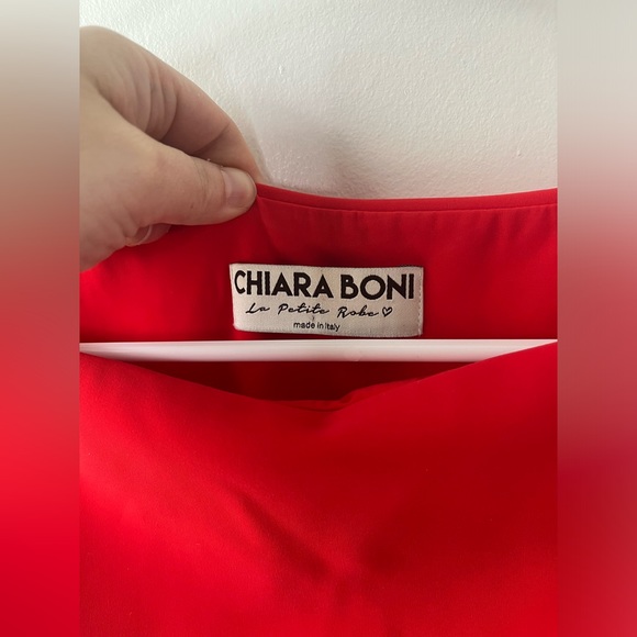 🧡Sold🧡 Chiara Boni La Petite Robe Morny Sleeveless Geranium Rose Detailed - Picture 8 of 14